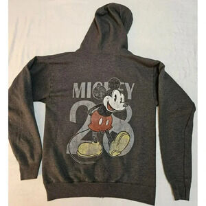 Disney Parks Hanes Original 1928 Mickey Zip Up Hoodie Sweatshirt Pockets Adult S